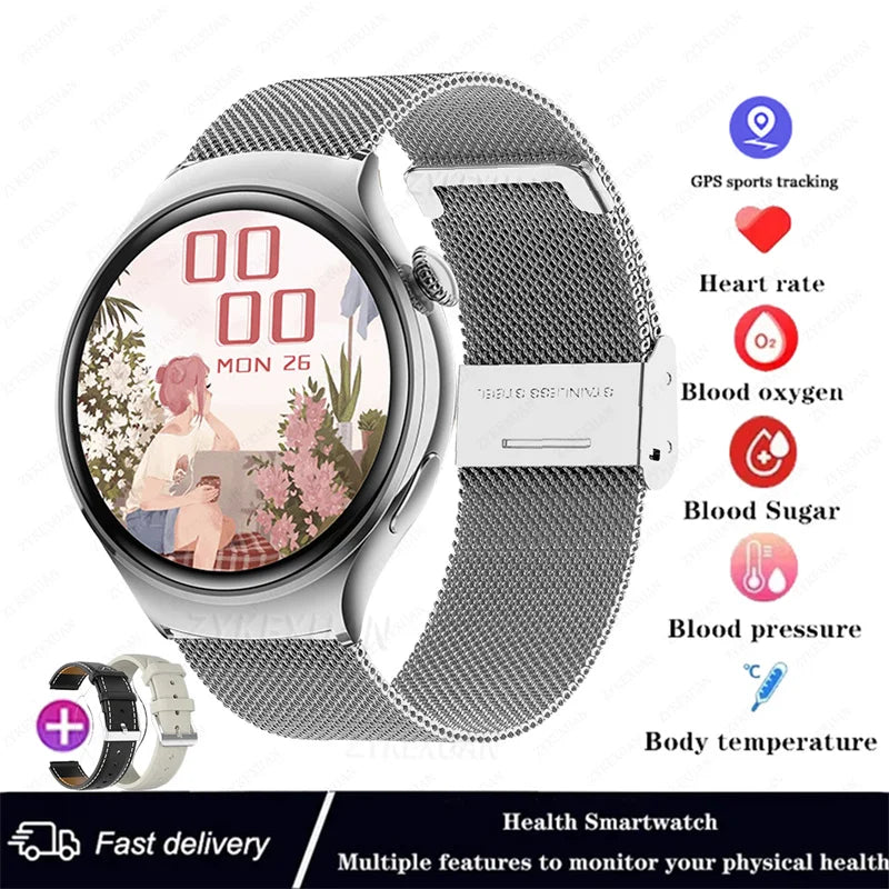 Reloj Inteligente Huawei GT4 Mini para Mujer. Resistente al Agua, Monitor de Salud y Frecuencia Cardíaca.