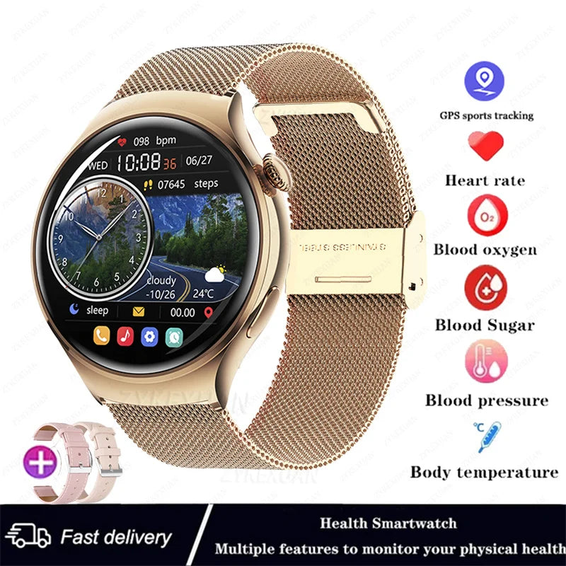 Reloj Inteligente Huawei GT4 Mini para Mujer. Resistente al Agua, Monitor de Salud y Frecuencia Cardíaca.