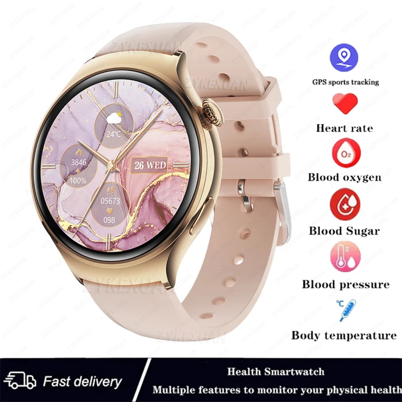 Reloj Inteligente Huawei GT4 Mini para Mujer. Resistente al Agua, Monitor de Salud y Frecuencia Cardíaca.