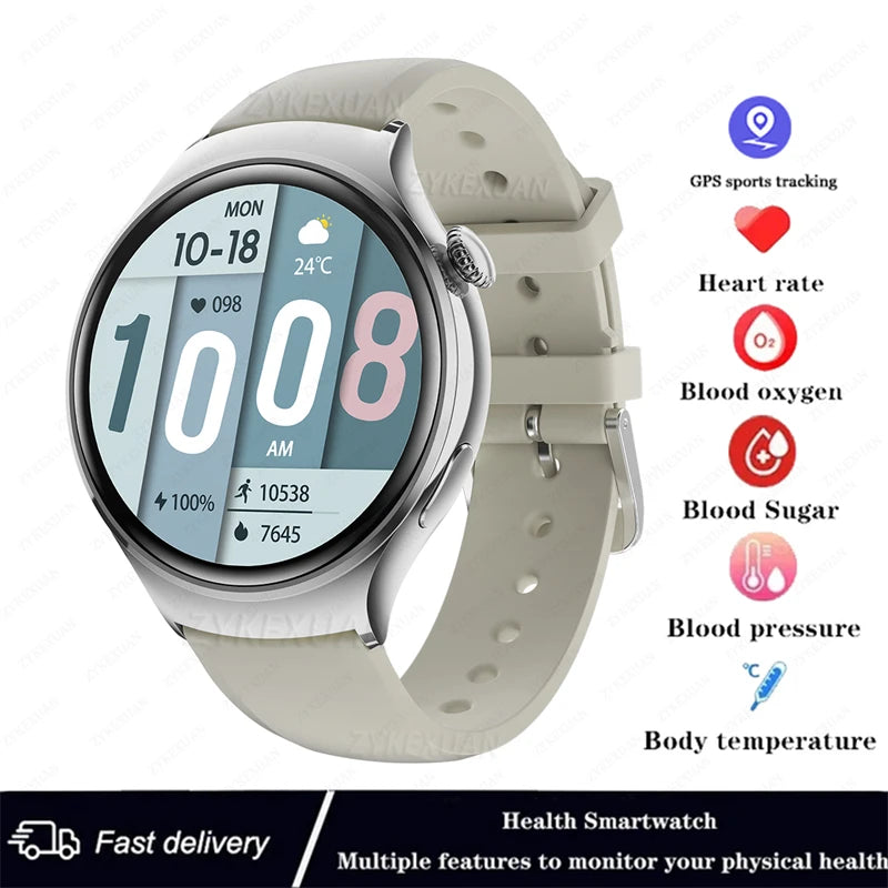 Reloj Inteligente Huawei GT4 Mini para Mujer. Resistente al Agua, Monitor de Salud y Frecuencia Cardíaca.