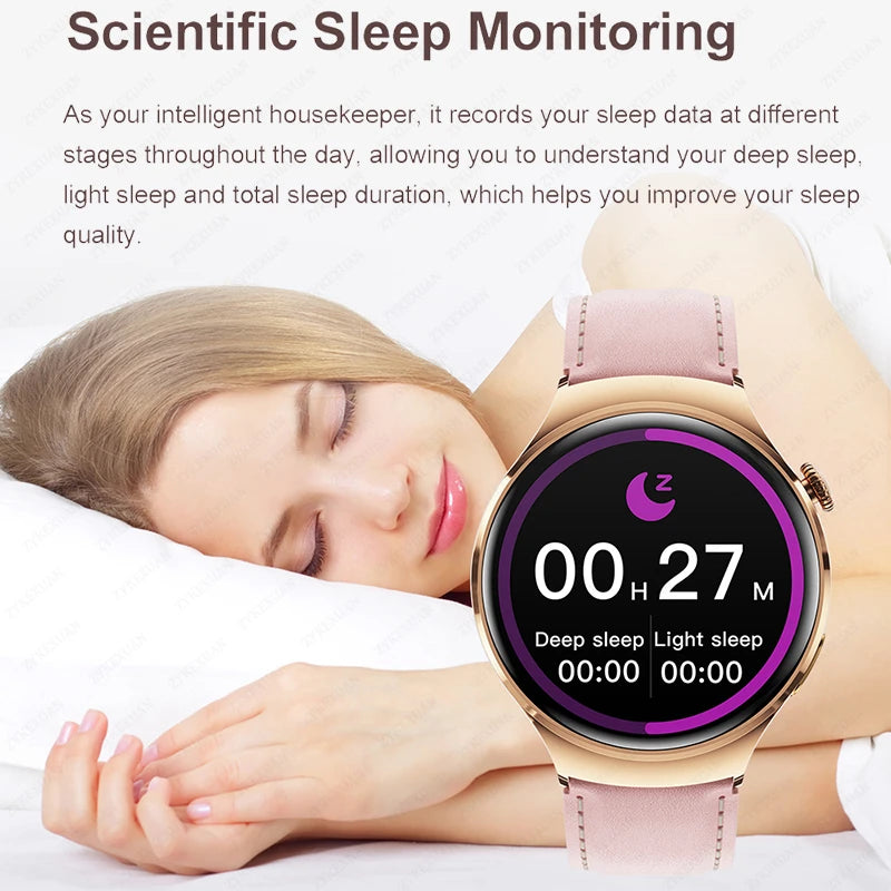 Reloj Inteligente Huawei GT4 Mini para Mujer. Resistente al Agua, Monitor de Salud y Frecuencia Cardíaca.